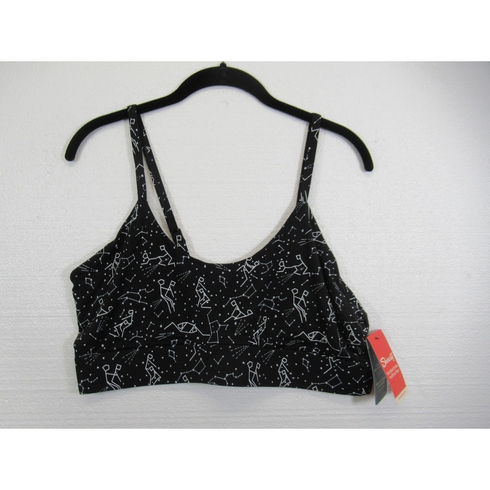 NEW Shinesty The Big Bang Constellation Bralette Bra 2XL Black Wireless Pullover